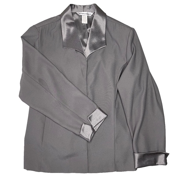 Draper's & Damon's Silver Chiffon 3 Piece Pants Set Plus Size - Picture 1 of 4